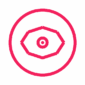 Self-Help Journaling Method website icon - eye within a pink circle.