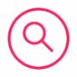 The Self-Help Journaling website icon features a drawing of a magnifying glass within a circle.